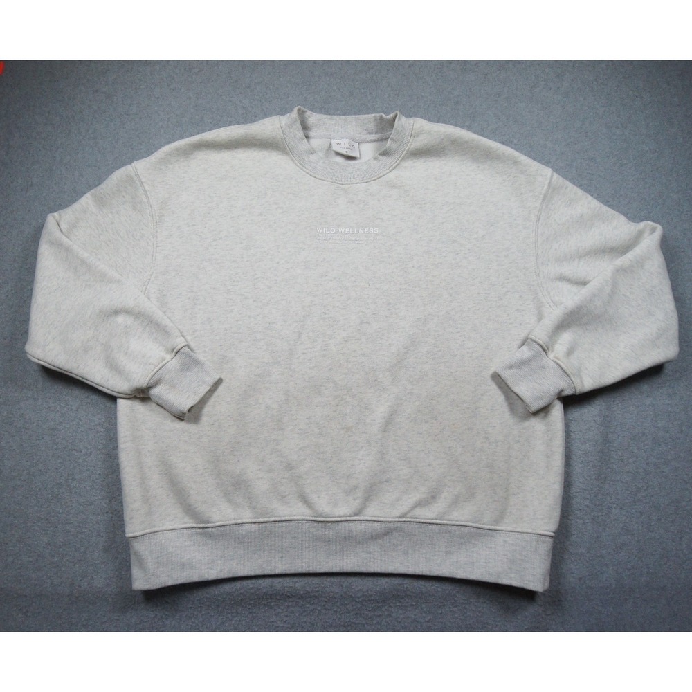 Wilo The Label Sweatshirt Womens Small Gray Crewneck Fleece Oversized Australia